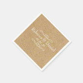 素朴金ゴールドダスト紙吹雪結婚ズ スタンダードカクテルナプキン (角)