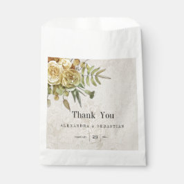 素朴金ゴールドバラオンDamask結婚式 フェイバーバッグ