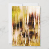 素朴金ゴールドフレーム50th誕生日ディナー招待状 招待状 (裏面)