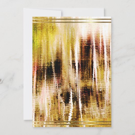 素朴金ゴールドフレーム60th誕生日ディナー招待状 招待状 (裏面)