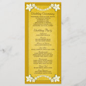 素朴金ゴールドフローラ結婚式 プログラムテンプレート プログラム (裏面)