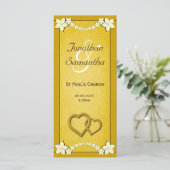 素朴金ゴールドフローラ結婚式 プログラムテンプレート プログラム (スタンド正面)