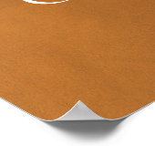 素朴金ゴールドミニマル秋の結婚式歓迎 ポスター (角)