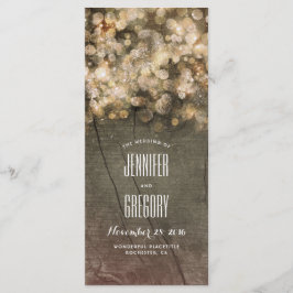 素朴金ゴールド列ライト結婚式 プログラム