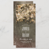 素朴金ゴールド列ライト結婚式 プログラム (正面/裏面)