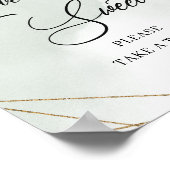 素朴金ゴールド愛は甘いサインである ポスター (角)