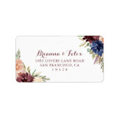 素朴金ゴールド書式RSVPアドレス ラベル (正面)