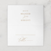 素朴金ゴールド書結婚の表番号 プレイスカード (外部開封)