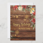 素朴金ゴールド書道クリスマス 招待状 (裏面)