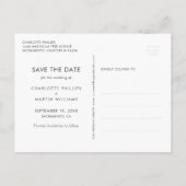 素朴金ゴールド木目文字列のライト日付を保存 案内ポストカード (裏面)