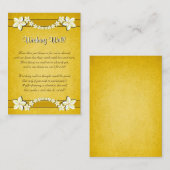 素朴金ゴールド結婚フローラ エンクロージャーカード (正面/裏面)