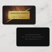 素朴金ゴールド金属水玉模様金ゴールド仕様 名刺 (正面/裏面)