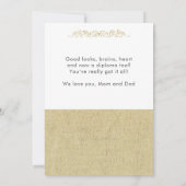 素朴金ゴールド2022年卒業2写真卒業 カード (裏面)