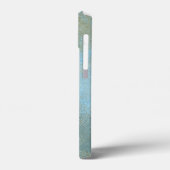 素朴金ゴールド,ゴールデン,グランジ金ゴールドウォール,ティール(緑がかった色)花模様,v Case-Mate iPhoneケース (裏面 / 左)