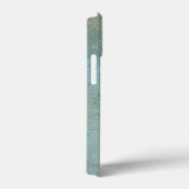 素朴金ゴールド,ゴールデン,グランジ金ゴールドウォール,ティール(緑がかった色)花模様,v Case-Mate iPhoneケース (裏面 / 右)