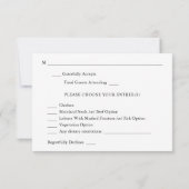 素朴金ゴールド、紫およびピンクのフローラと食事V2 - GR 出欠カード (裏面)