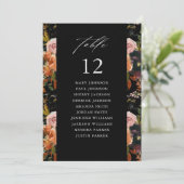 素朴金ゴールド、紫色のB2テーブル番号座席表 招待状 (スタンド正面)