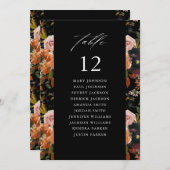 素朴金ゴールド、紫色のB2テーブル番号座席表 招待状 (正面/裏面)