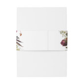 素朴金ゴールド、紫、赤面ピンクフローラ2 招待状ベリーバンド (裏面例)