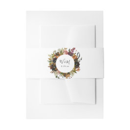 素朴金ゴールド、紫、赤面ピンクフローラ3 招待状ベリーバンド