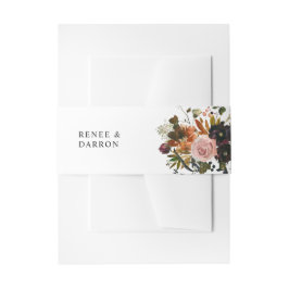 素朴金ゴールド、紫、赤面ピンクフローラ4 招待状ベリーバンド