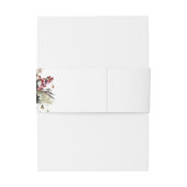 素朴金ゴールド、紫、赤面ピンクフローラ4 招待状ベリーバンド (裏面例)