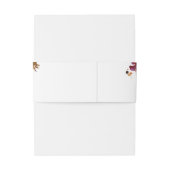 素朴金ゴールド、紫、赤面ピンクフローラ 招待状ベリーバンド (裏面例)