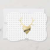 素朴金ゴールド〔雄ジカの〕枝角 |フォトホリデーカード シーズンカード (裏面)