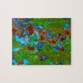 素朴金属剥絵を描離ヴィンテージグランジ – ゲーム ジグソーパズル (横)