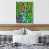 素朴金属剥離絵を描ヴィンテージ包まれたグランジ キャンバスプリント (インサイチュ (寝室))