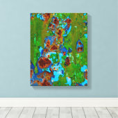 素朴金属剥離絵を描ヴィンテージ包まれたグランジ キャンバスプリント (インサイチュ (ウッドフロア))