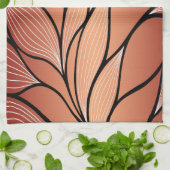 素朴銅文様離れ柄 キッチンタオル (折り畳み)