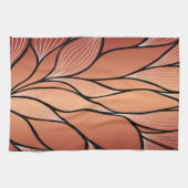 素朴銅文様離れ柄 キッチンタオル (横)