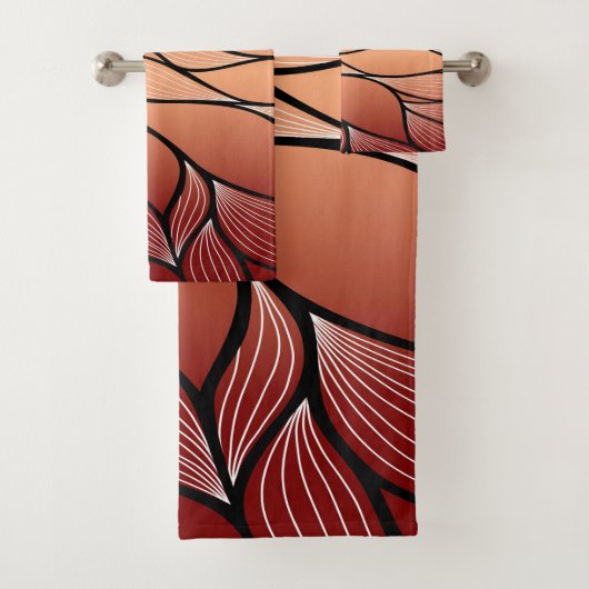 素朴銅文様離れ柄 バスタオルセット (インサイチュ)