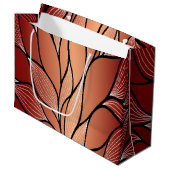 素朴銅文様離れ柄 ラージペーパーバッグ (正面アングル)