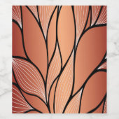 素朴銅文様離れ柄 ワインラベル (シングルラベル)