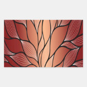 素朴銅文様離れ柄 長方形シール (正面)