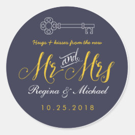 素朴鍵台本結婚式の引き出物シール ラウンドシール