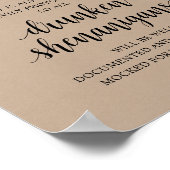 素朴開モダン結婚バー酔いシェナニガンス ポスター (角)