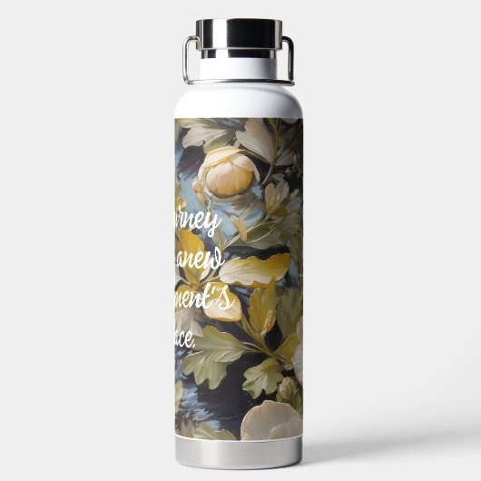 素朴開花カスタムの退職金 ウォーターボトル (背面)