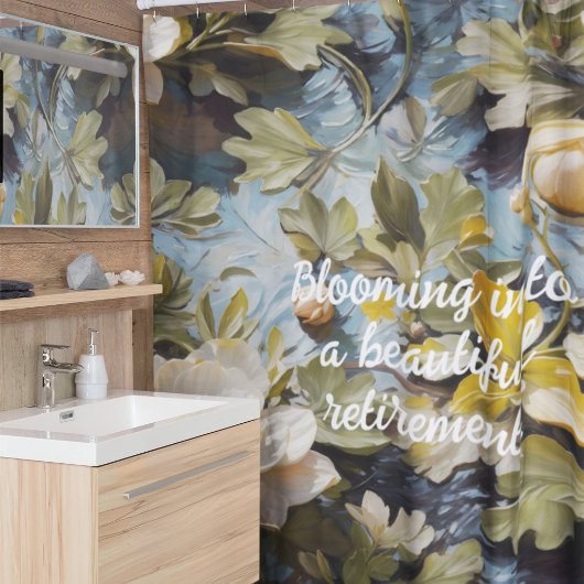 素朴開花カスタムの退職金 シャワーカーテン