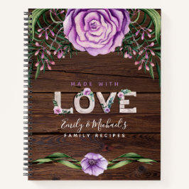 素朴開花カスタムレシピジャーナル結婚のギフト ノートブック