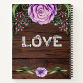 素朴開花カスタムレシピジャーナル結婚のギフト ノートブック (裏面)