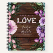 素朴開花カスタムレシピジャーナル結婚のギフト ノートブック (正面)