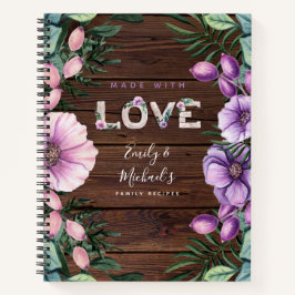 素朴開花カスタムレシピジャーナル結婚のギフト ノートブック