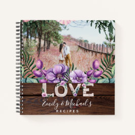 素朴開花カスタムレシピジャーナル結婚のギフト ノートブック