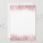 素朴開花ピンク金ゴールド秋リハーサルディナー 招待状 (裏面)