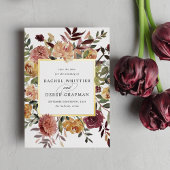 素朴開花フォイル日付カードの保存 箔招待状