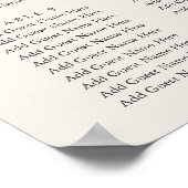 素朴開花フローラ結婚の座席表 ポスター (角)