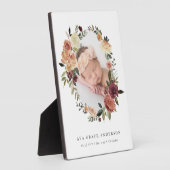 素朴開花ベビー写真 フォトプラーク (側面)